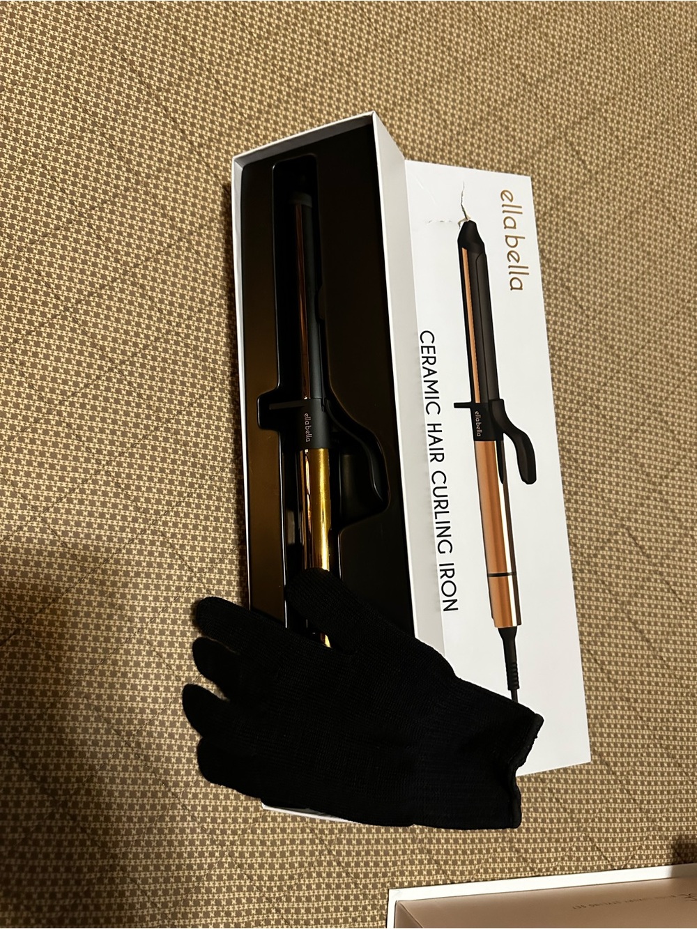 Abella Ceramic Hair Curling Iron in Rose Gold